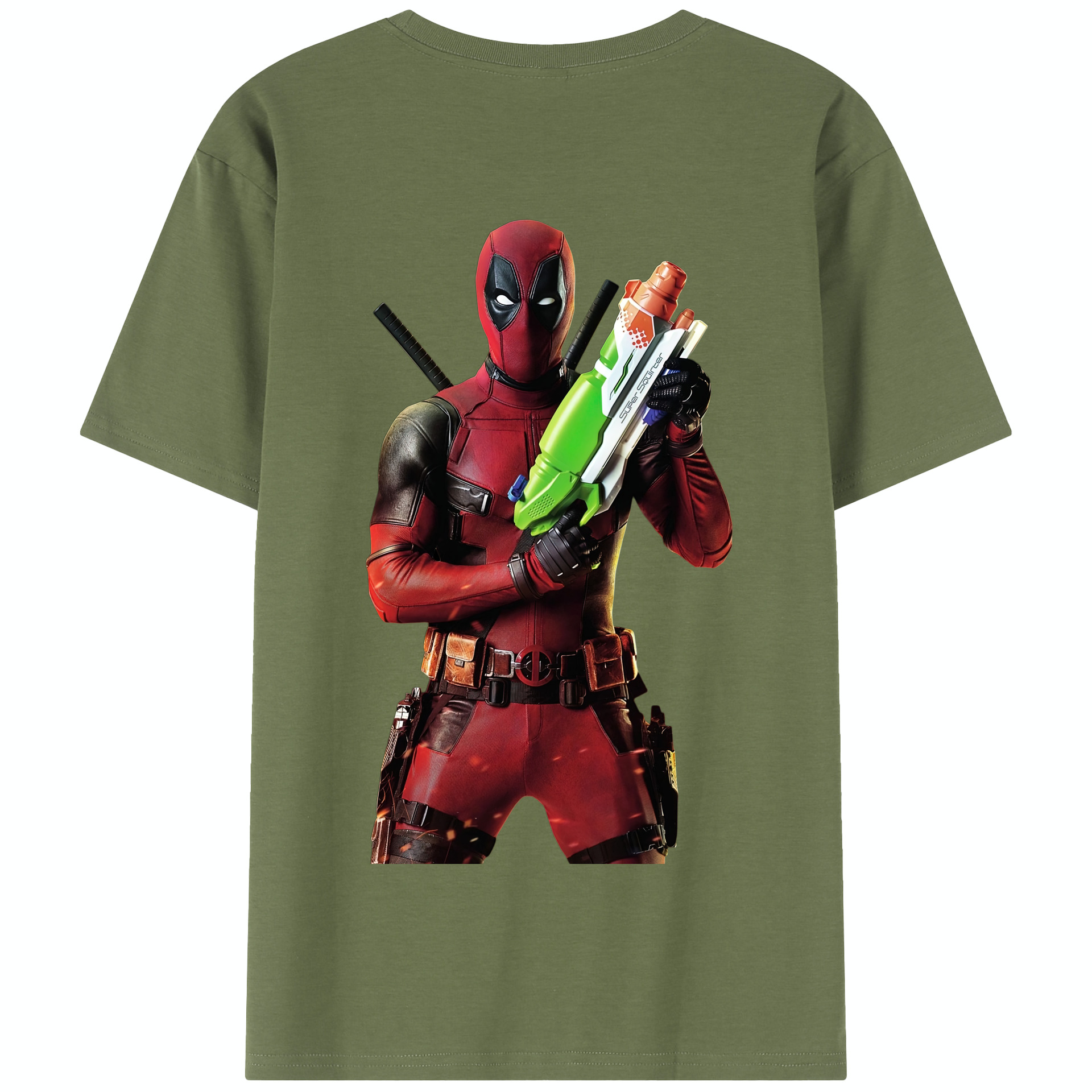 （画像用） Deadpool デッドプール 綿100％半袖Tシャツ（背面プリント）